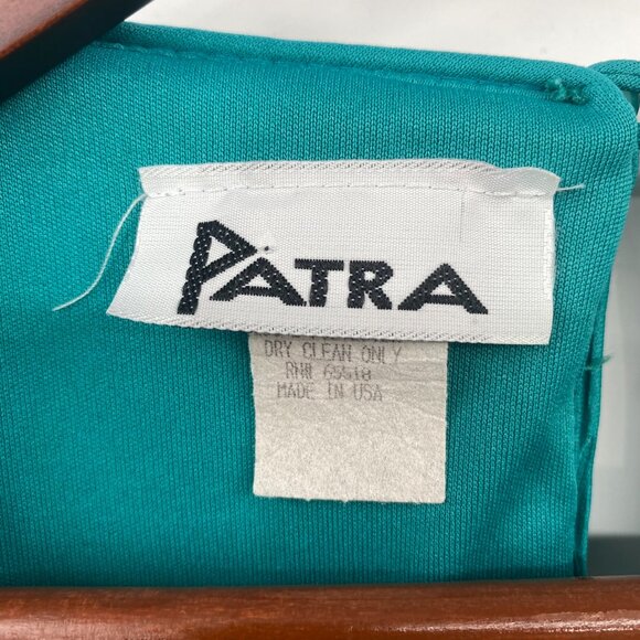 Vintage Patra Plisse Dress Womens 10 Tiered Layer Pleated Loose Ruffle Green - Picture 5 of 14